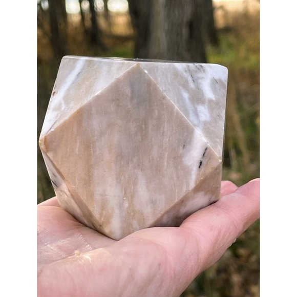 Vintage marble Geometric Paperweight Desk Decor - Picture 4 of 14